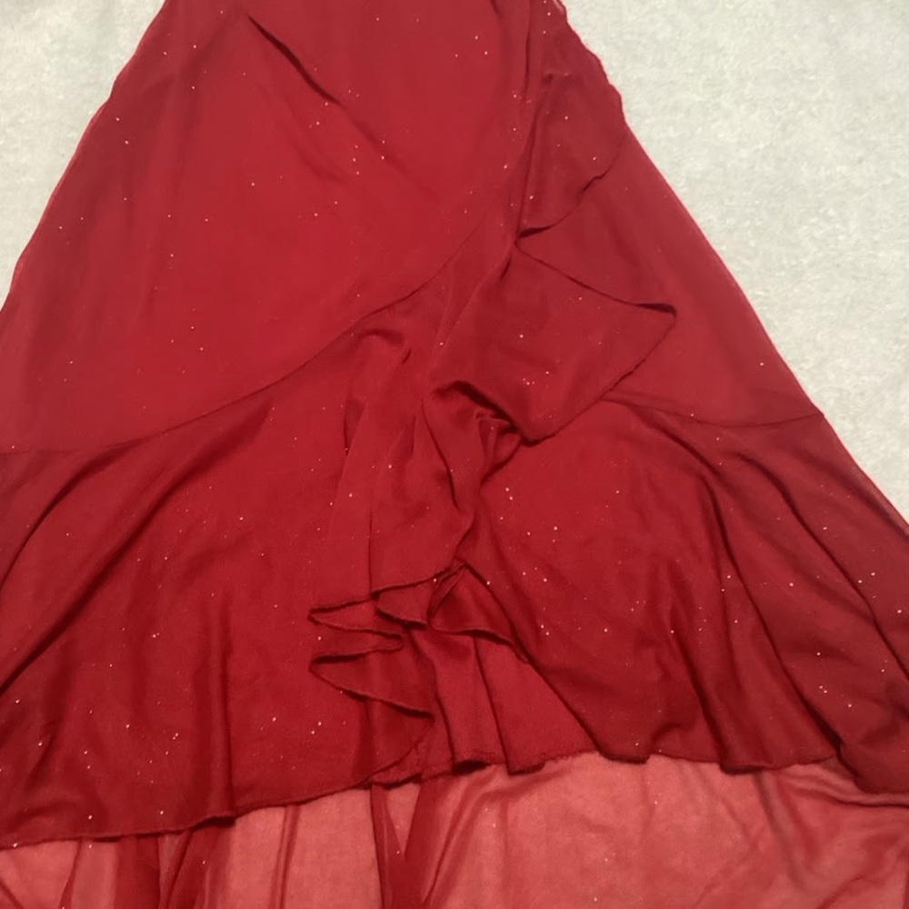 City Triangles Red Ruffle Dress - Picture 9 of 11